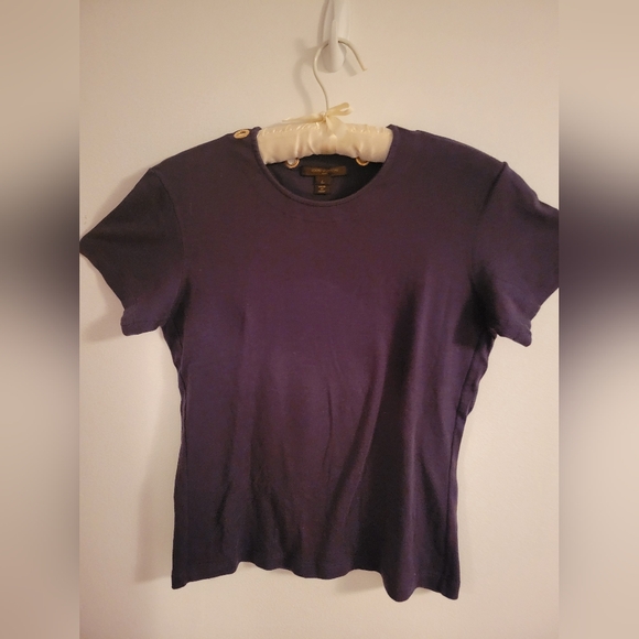 Louis Vuitton Purple Fitted Short Sleeve Tee - Picture 1 of 3